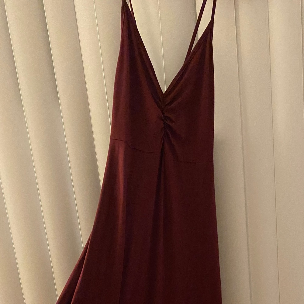 William B maroon midi dress